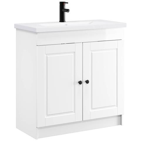 Set di mobili per il bagno Bianco Lucido 78,5 x 37,5 x 81 cm - Foto 1