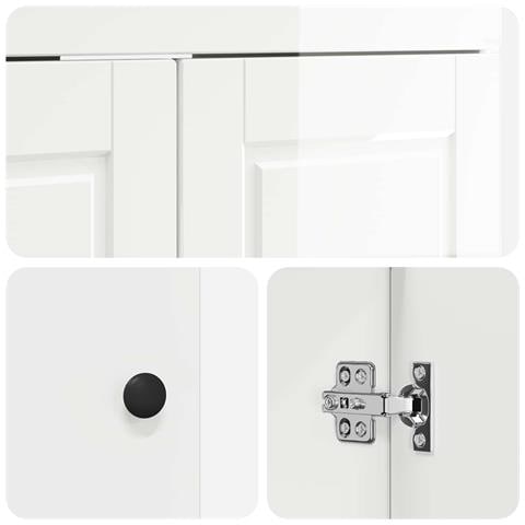 Set di mobili per il bagno Bianco Lucido 78,5 x 37,5 x 81 cm - Foto 9