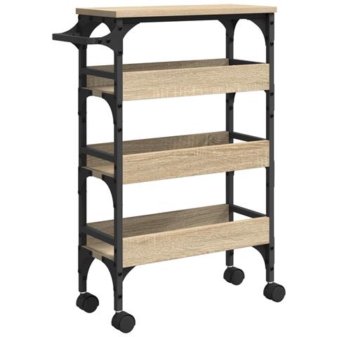 Carrello da Cucina Rovere Sonoma 53 x 20 x 76 cm - Foto 1