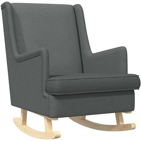 Sedia a dondolo Grigio scuro 62 x 80 x 85 cm Tessuto - Foto 1
