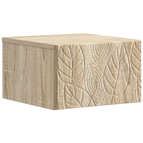 Tavolino da Parete Laterale Rovere Sonoma 34,5 x 33 x 20 cm - Foto 1