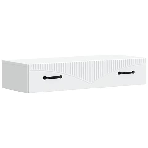 Tavolino da Parete Laterale Bianco 87,5 x 34,5 x 17 cm - Foto 1