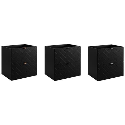 Mobile sottolavabo, 80 cm, Marrone opaco, Rovere, L /A /P 80/57/46 cm, 2 cassetti con chiusura ammortizzata, Mobili da bagno, mobili per bagno, mobili sottolavabo - Foto 2