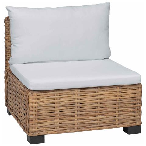 Divano Medio con Cuscini GENDT Rattan naturale Naturale - Foto 1