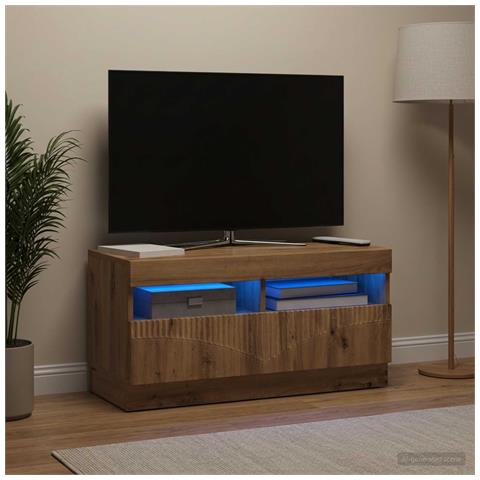 Mobile TV LED Rovere Artigianale Legno ingegnerizzato - Foto 2