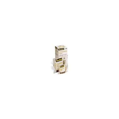 Nastro invisibile Scotch - 19 mm Larghezza x 33 m Lunghezza - Trasparente, Durevole, Adesivo - 8 / Pacco - Chiaro - Foto 1