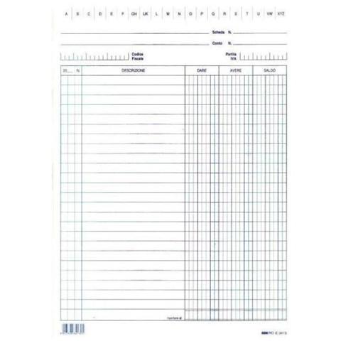 Conf100 Schede Dare / Avere / Saldo Blu - Foto 1