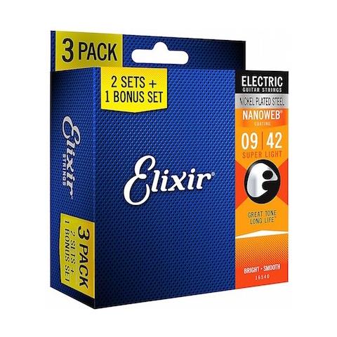Nanoweb Bonus Pack 3 Set Di Corde Chitarra Elettrica 09 - 42 Super Light - Foto 1