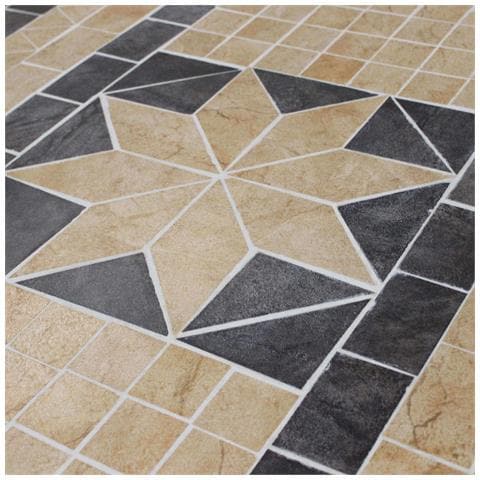 Set Tavolo Giardino Rettangolare Fisso Con Piano In Mosaico 160 X 90 Con 6 Sedie In Ferro Tortora Per Esterno - Foto 2