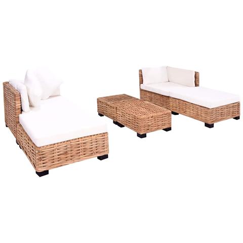 Set Divano 16 pz in Rattan Naturale - Foto 1