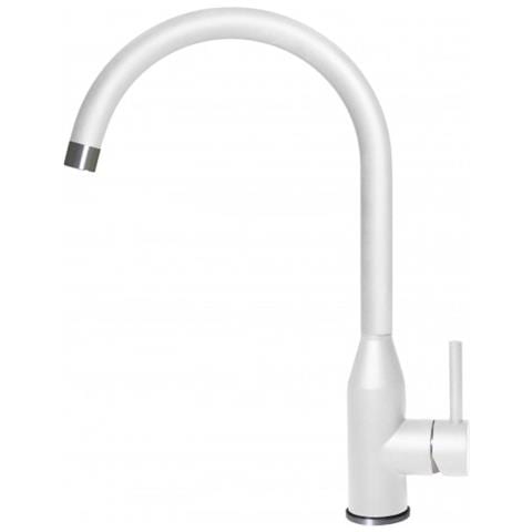 Miscelatore Monocomando con canna girevole Adige 21x40 cm Keratek Plus White Bianco Assoluto 96 - Foto 2