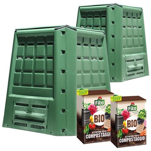 Multipack 2 Compostiere Ecobox Fast 380 Lt + 2 Confezioni Di Attivatore Compostaggio Kg 4 - Foto 1