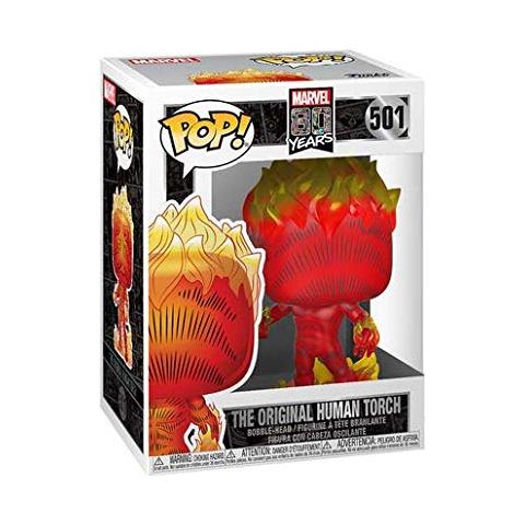 Funko Pop Bolle D'aria In Vinile Marvel: Aspetto 80thfirsthuman Torch Da Figura Collezione Multicolore 42653 - Foto 2