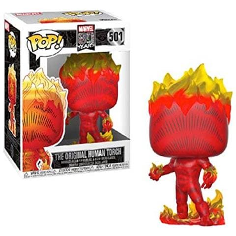 Funko Pop Bolle D'aria In Vinile Marvel: Aspetto 80thfirsthuman Torch Da Figura Collezione Multicolore 42653 - Foto 3