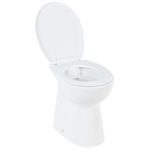 WC Sospeso con Design Senza Bordi 7 cm Altezza elevata Ceramica - Foto 1