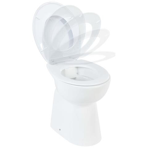 WC Sospeso con Design Senza Bordi 7 cm Altezza elevata Ceramica - Foto 10