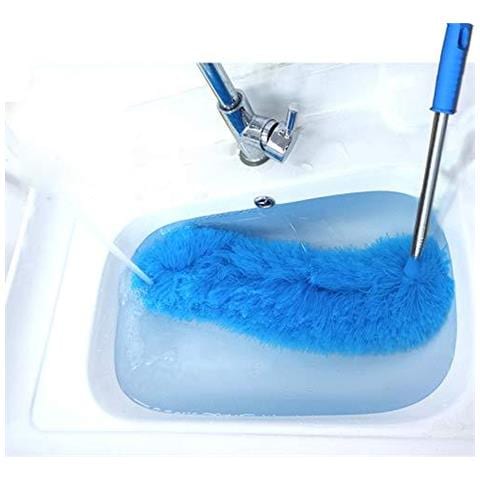 Feather Duster Duster Estensibile Per La Pulizia Con Telescopica Palo Di Estensione Da 30 A 100 Allungabile Duster Per La Pulizia Ad Alta Ventilatore A Soffitto Tende Battiscopa Cars (blu)  - Foto 4