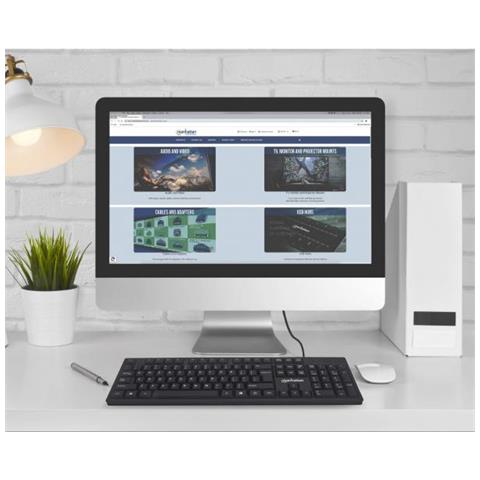 Manhattan 179324 Tastiera Usb Qwerty Inglese Nero - Foto 3