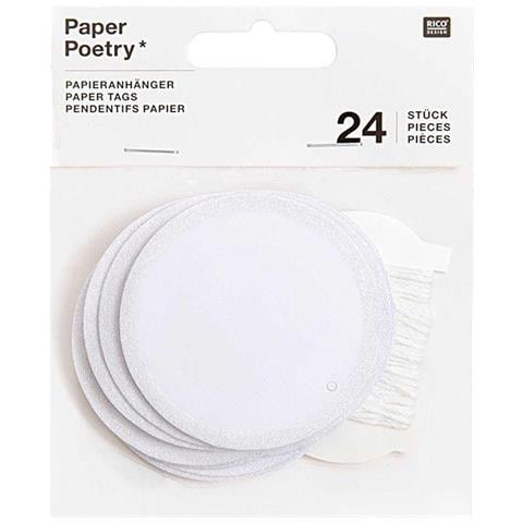 24 Etichette Appese Rotonde Scintillante - Foto 1