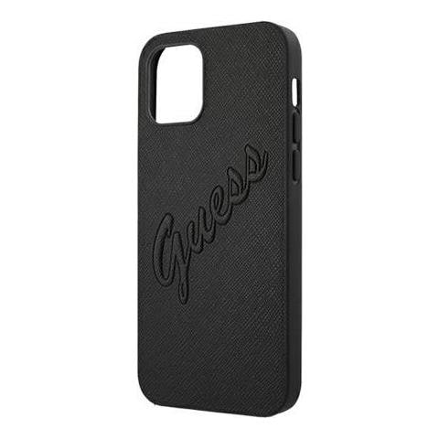 Hard Cover Saffiano Vintage Scrip Black Fr Apple Iphone 12 Pro Max (guhcp12lrsavsbk) - Foto 1