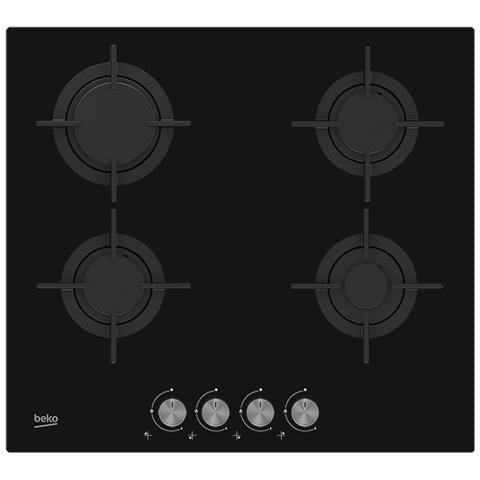 Piano Cottura HILG64222S a Gas 4 Fuochi Gas Colore Nero - Foto 1