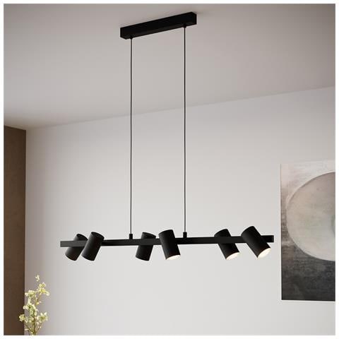 Lampadario Industrial Gatuela 1 6 Luci Acciaio Nero - Foto 1
