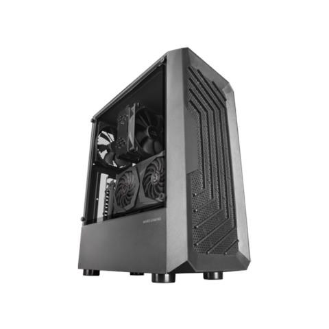 Mc-2000 Semitower Atx, Finestra Laterale, Mesh Frontale, 1x Ventola Fdb 120mm Ultra-silent, Black - Foto 3