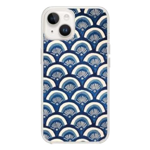 Cover Per Iphone 13/14 In Resina Scaglie Blu, Bianco / Blu - Foto 1