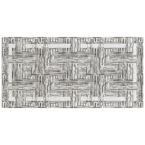 Tappeto Passatoia Cucina Corsia Retro Antiscivolo Disegno Bangkok By Suardi 55x190 Grigio - Foto 1