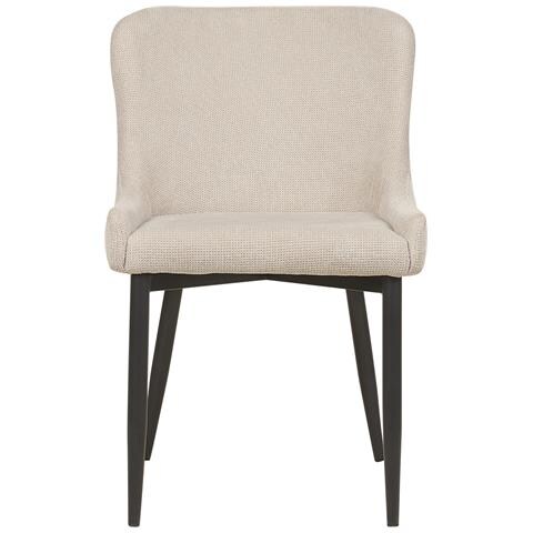 Set Di 2 Sedie Da Pranzo Tessuto Beige Chiaro Everly - Foto 7