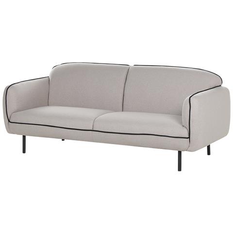 Divano 3 Posti Tonsberg Tessuto Grigio Chiaro - Foto 2