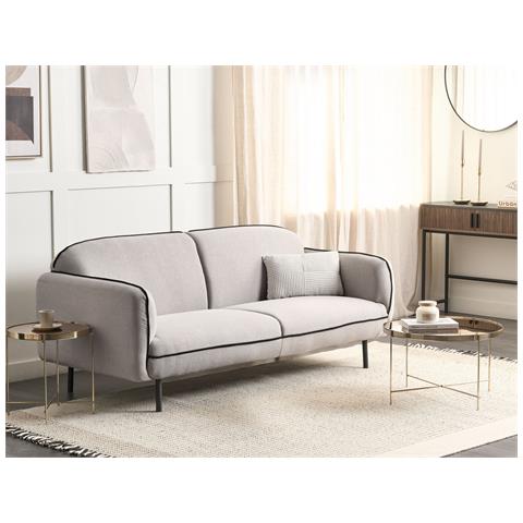 Divano 3 Posti Tonsberg Tessuto Grigio Chiaro - Foto 1