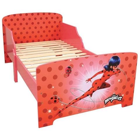 Letto Miraculous Ladybug Con Rete A Doghe 140 X 70 Cm - Foto 1