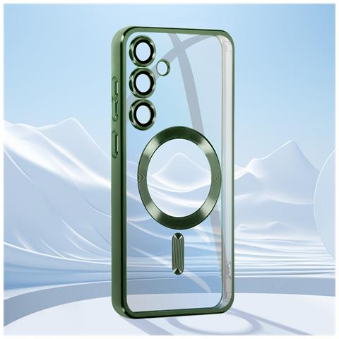 Cover Magsafe Per Samsung S23 Fe In Silicone Bordo Cromato - Foto 2