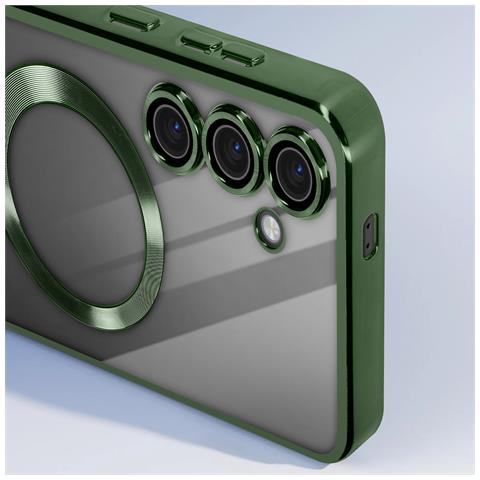 Cover Magsafe Per Samsung S23 Fe In Silicone Bordo Cromato - Foto 5