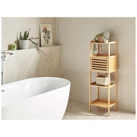 Scaffale Lafayette Legno Di Bambù Marrone Chiaro - Foto 1