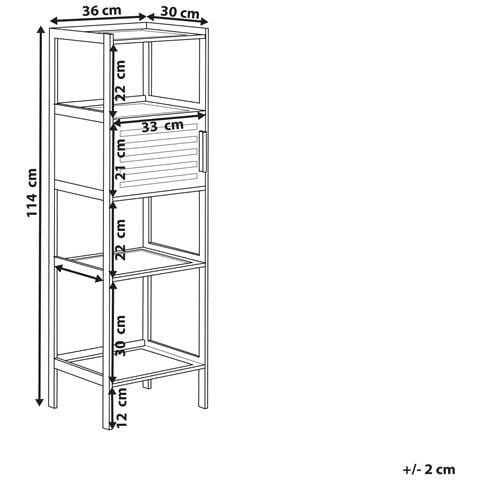Scaffale Lafayette Legno Di Bambù Marrone Chiaro - Foto 8