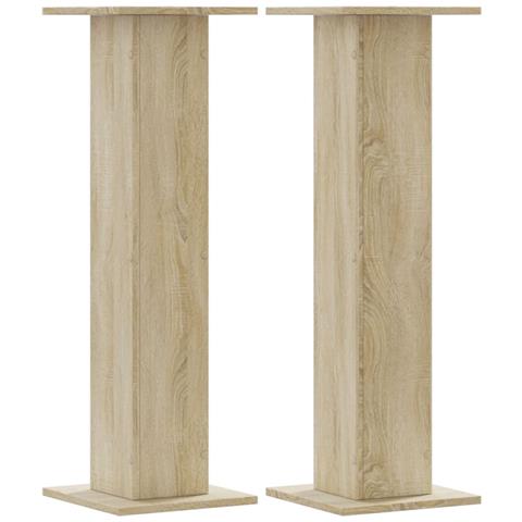Supporti Altoparlanti 2 Pz Rovere 30x30x95 Cm In Multistrato - Foto 2