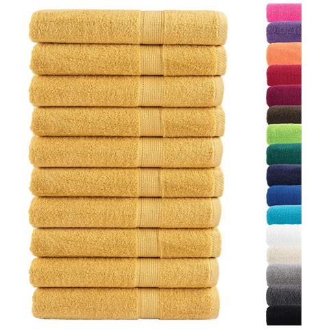 Asciugamani da Bagno SOLUND 10 pz Oro 100x200cm 600gsm - Foto 2