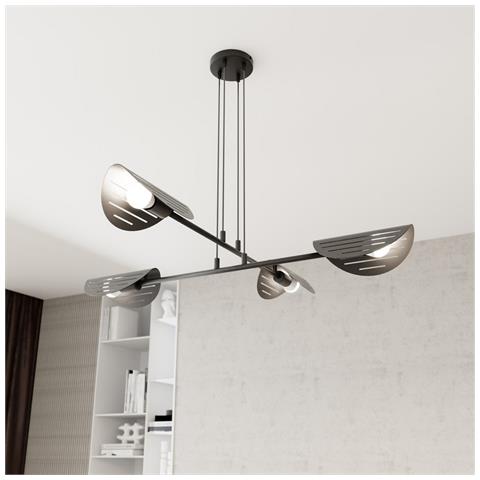 Lampada A Sospensione Saber - Nero - Metallo - 104x104x120 Cm - Foto 2