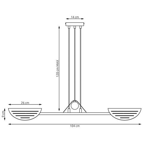 Lampada A Sospensione Saber - Nero - Metallo - 104x104x120 Cm - Foto 8