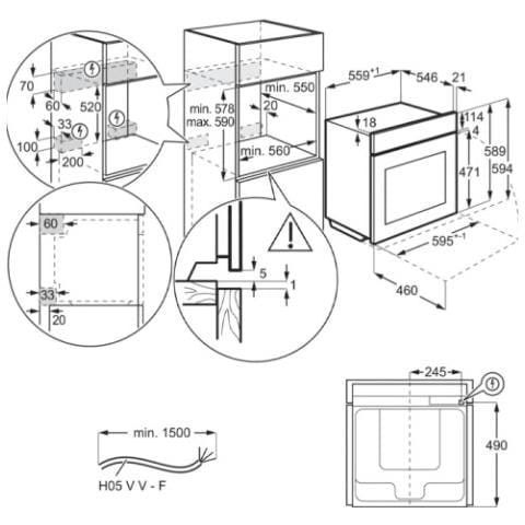 Forno Elettrico da Incasso Serie 8000 BSE782380B Capacità 70 L Multifunzione Ventilato Cottura Vapore Colore Nero - Foto 7