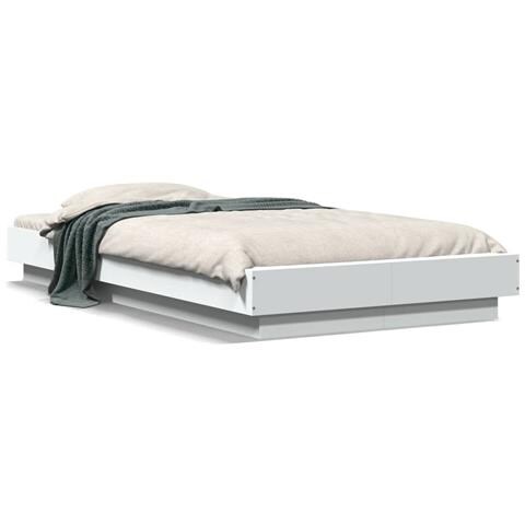 Giroletto con Luci LED Bianco 90x200 cm in Legno Multistrato - Foto 1