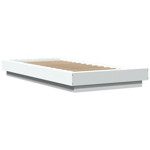 Giroletto con Luci LED Bianco 90x200 cm in Legno Multistrato - Foto 2