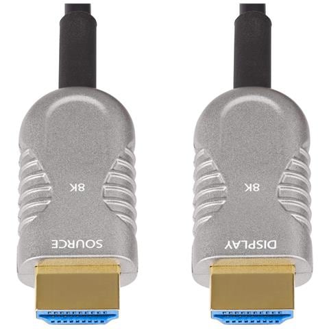 Cavo Ottico HDMI 2.1 Ibrido Attivo (AOC) da 9,1m, CMP, Classe Plenum, Cavo in fibra ottica 8K Ultra High Speed HDMI 2.1/2.0, 48Gbps, 8K 60Hz / 4K 120Hz, HDR10+ /FRL /TMDS /eARC - Foto 8