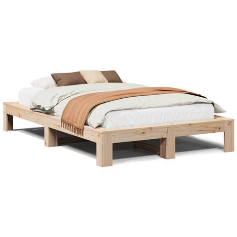 Letto Senza Materasso 120x190 Cm In Legno Massello Di Pino - Foto 2