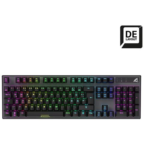 SKILLER SGK20 Red tastiera Gaming USB QWERTZ Tedesco Nero - Foto 1