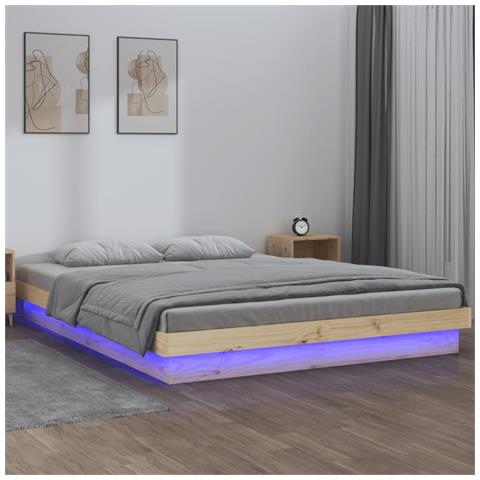 Lusso Casadino - Giroletto Con Led 135x190 Cm Double In Legno Massello - Foto 8