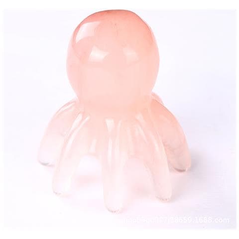 Massaggiatore Per Cuoio Capelluto A Forma Di Polpo - Pettine Da Massaggio Grande Per Agopuntura Pink - Foto 1