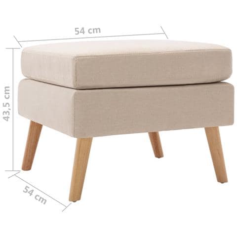 Lusso Casadino -  Poggiapiedi Crema In Tessuto - Foto 5